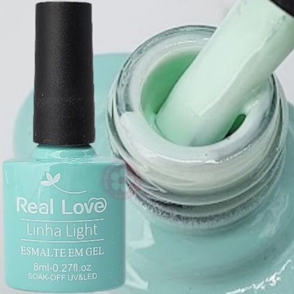 Esmalte em gel Real Love P55 Verde Bebê Linha Light