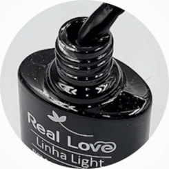 Esmalte em gel Real Love Preto Linha Light 8ml P51