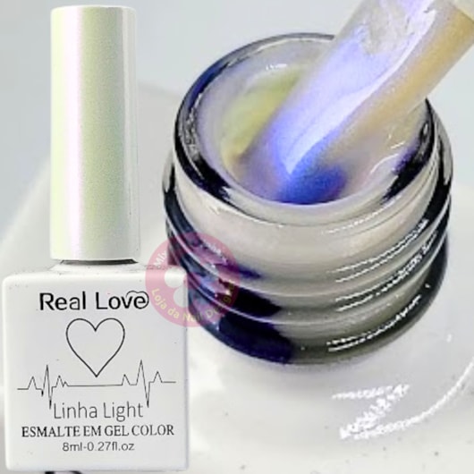 Esmalte em gel Renda Azul Borboleta 189 Real Love 8ml para unhas