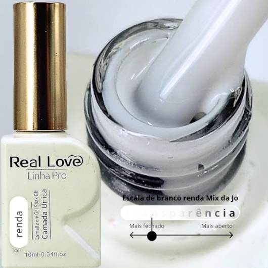 Esmalte em gel renda Batida de coco 03 Linha PRO Real Love para unhas