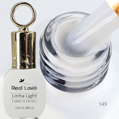 Esmalte em gel Renda clarinho 149 10ml Real Love Chaveirinho