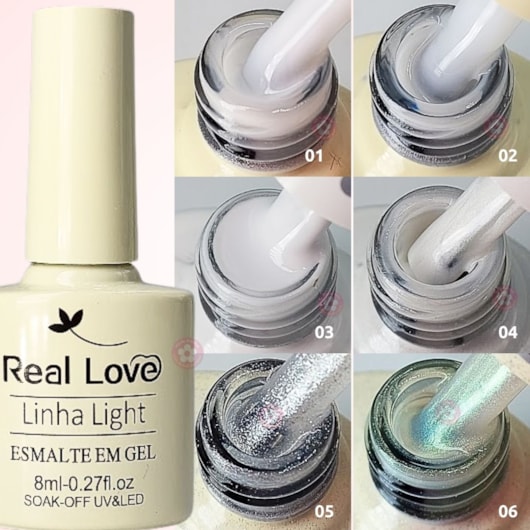 Esmalte em gel renda Coleção Francesinha 8ml Real Love Escolha para unhas