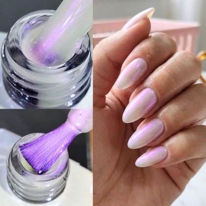 Esmalte em gel Renda com rosa perolado Helen Color 12ml Conexão 25