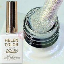 Esmalte em gel renda Glitter Furta Cor 15ml Helen Color 02 mil Purpurinas