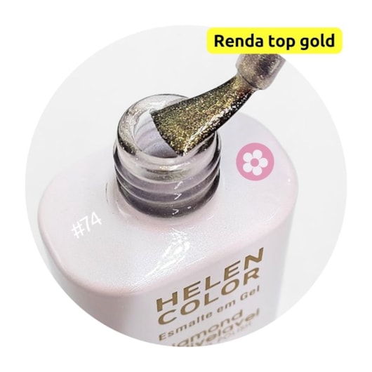 Esmalte em gel Renda Gold Helen Color 15ml Diamond 74 para unhas