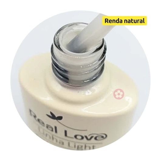 Esmalte em gel renda natural Real Love P01 Linha Light para unhas