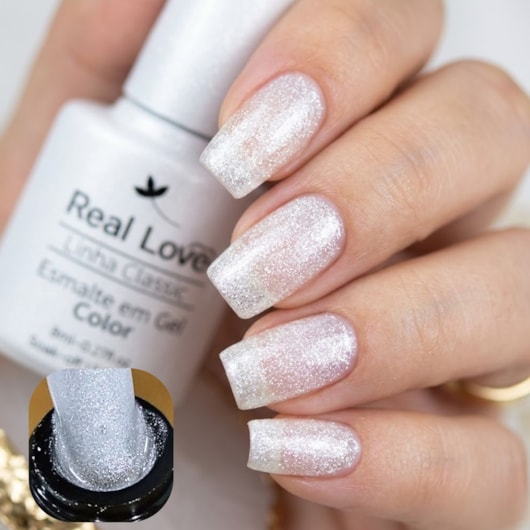 Esmalte em gel Renda perolado Linha Classic 8ml Real Love 62 para unhas