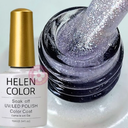 Esmalte em Gel Rendinha c/ Glitter 10ml Helen Color para unhas