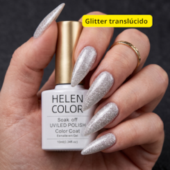 Esmalte em Gel Rendinha c/ Glitter 10ml Helen Color