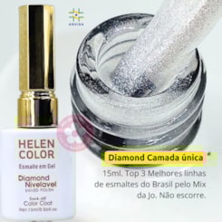 Esmalte em gel rendinha Glitter 73 Diamond 15ml Helen Color Esmalte em gel rendinha Glitter 73 Diamond 15ml Helen Color