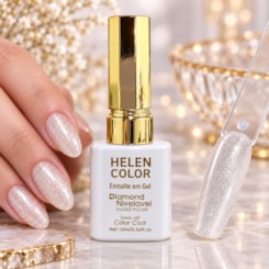 Esmalte em gel Rendinha Glitter Helen Color 15ml Diamond 73