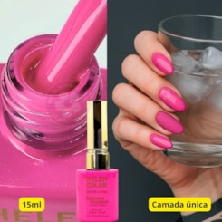 Esmalte em gel Rosa Barbie Helen Color 15ml Diamond 17 Esmalte em gel Rosa Barbie Helen Color 15ml Diamond 17