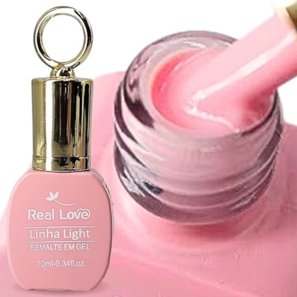 Esmalte em gel rosa bebê 014 10ml Real Love Chaveirinho