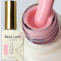 Esmalte em gel Rosa bebê 15 Linha PRO Real Love