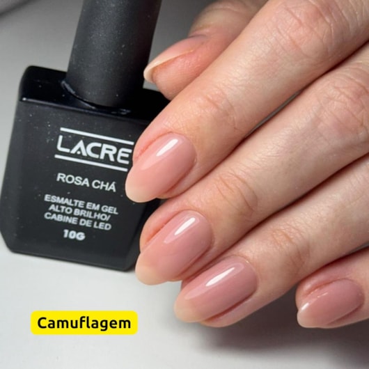 Esmalte em gel Rosa chà camuflagem Lacre 10g 17 para unhas