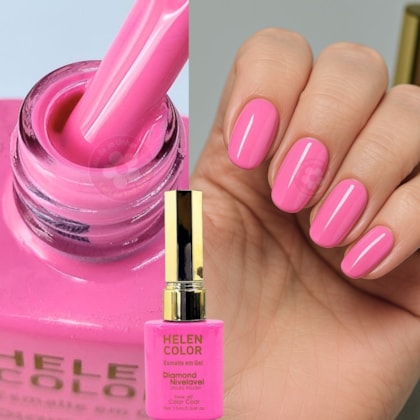 Esmalte em gel Rosa clarinho Diamond 15ml Helen Color