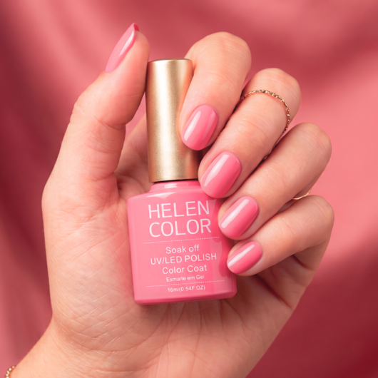 Esmalte Em Gel Rosa Helen Color 10ml Anvisa 113 para unhas