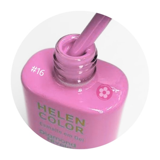 Esmalte em gel Rosa Vintage Helen Color 15ml Diamond 16 para unhas