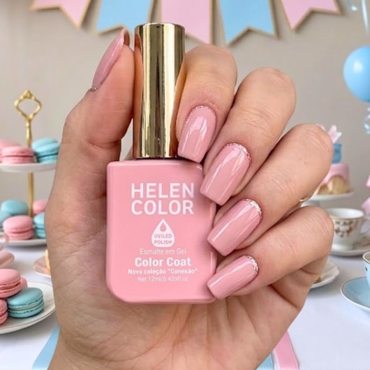 Esmalte em gel Rosinha Helen Color 12ml Conexão 67 para unhas