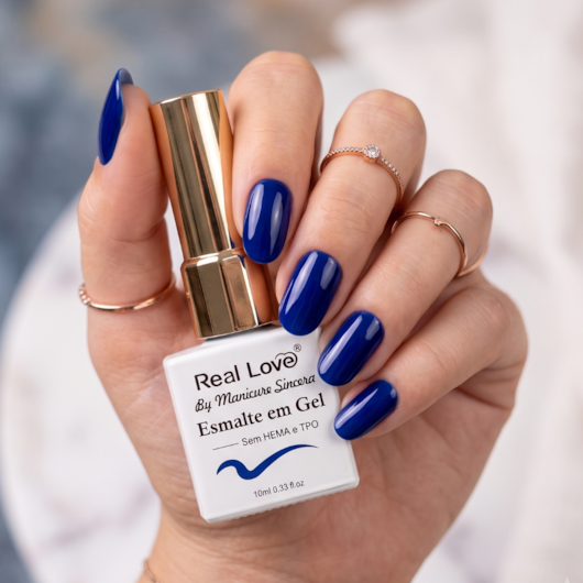 Esmalte em gel Sem TPO Azul Royal 27 Manicure Sincera 10ml para unhas