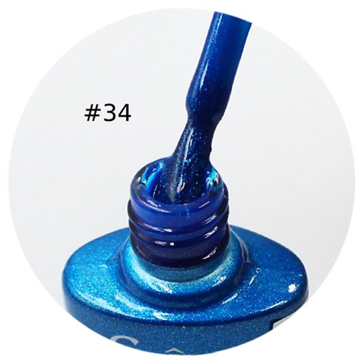 Esmalte Em Gel Sioux 7,5ml Linha A UV/LED - Cor: 34 Azul Glitter - Imagem principal - f2635626-90d0-4676-a299-94a03182ca9c
