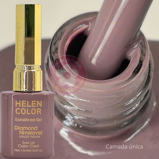 Esmalte em gel Taupe rosado Helen Color 15ml Diamond 52 para unhas