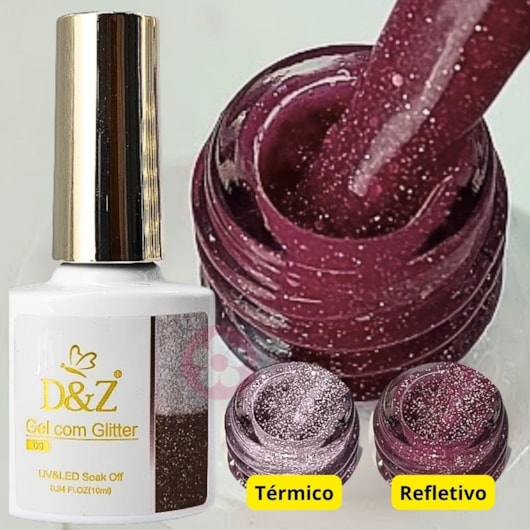 Esmalte em Gel Térmico Refletivo D&Z 10ml - Cor: 11 Rebu para unhas