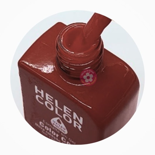 Esmalte em gel Terracotta Bordô Helen Color 12ml Conexão 195 para unhas