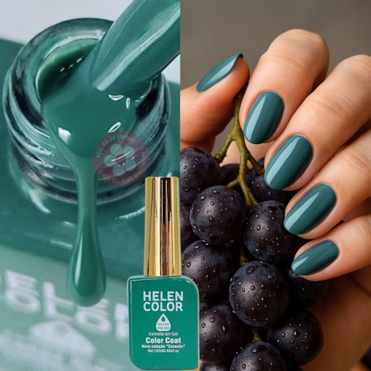 Esmalte em gel Transformative Teal Verde Helen Color Conexão 12ml 182 para unhas