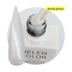 Esmalte em gel Transparente Glitter 15ml Helen Color Esmalte em gel Transparente Glitter 15ml Helen Color