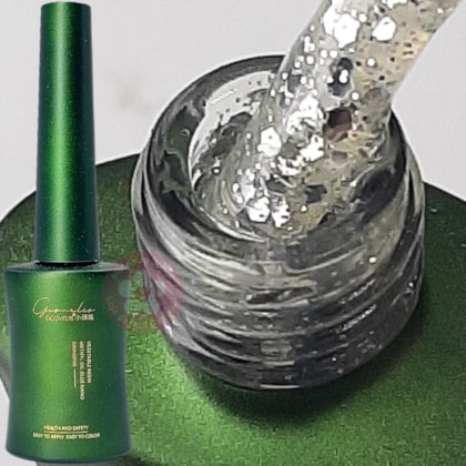 Esmalte em Gel Trasnaprente com glitter Gcovelis 12ml