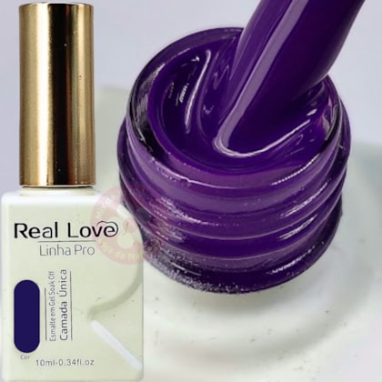 Esmalte em gel Uva Intensa roxo fechado Linha PRO Real Love