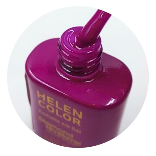 Esmalte em gel Uva Púrpura efeito vitral Diamond 15ml Helen Color para unhas