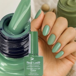 Esmalte em gel Verde Chá Matcha Vintage Real Love Linha Classic 8ml 021