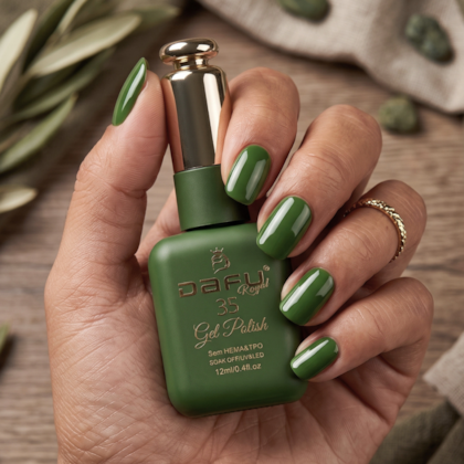 Esmalte em gel Verde Folha 35 Dafu 12ml Infinito Glow
