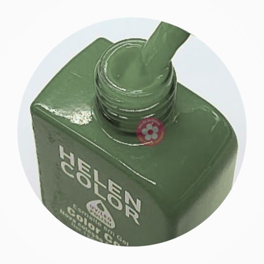 Esmalte em gel Verde folha Helen Color 12ml Conexão 237 para unhas