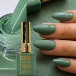 Esmalte em gel Verde Militar Helen Color 15ml Diamond 56 Esmalte em gel Verde Militar Helen Color 15ml Diamond 56