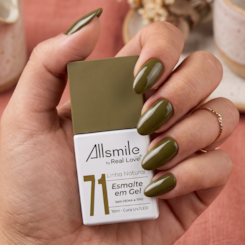 Esmalte em gel Verde Militar Sem TPO AllSmile Real Love 71 Esmalte em gel Verde Militar Sem TPO AllSmile Real Love 71
