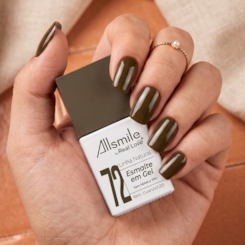 Esmalte em gel Verde Musgo Sem TPO AllSmile Real Love 72