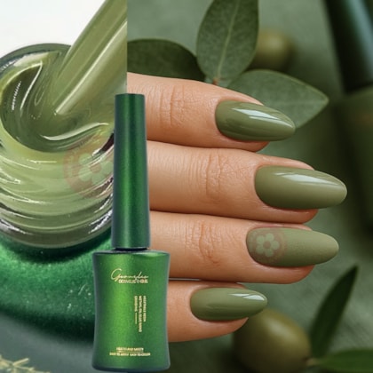 Esmalte em Gel Verde Oliva Gcovelis 12ml 162