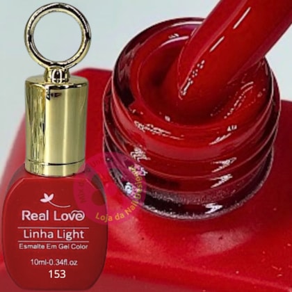 Esmalte em gel Vermelho 153 10ml Real Love Chaveirinho