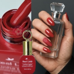 Esmalte em gel Vermelho 153 10ml Real Love Chaveirinho