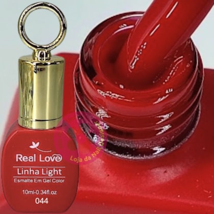 Esmalte em gel Vermelho 44 10ml Real Love Chaveirinho