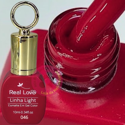 Esmalte em gel Vermelho 46 10ml Real Love Chaveirinho