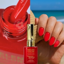Esmalte em gel Vermelho alaranjado 34 Diamond 15ml Helen Color