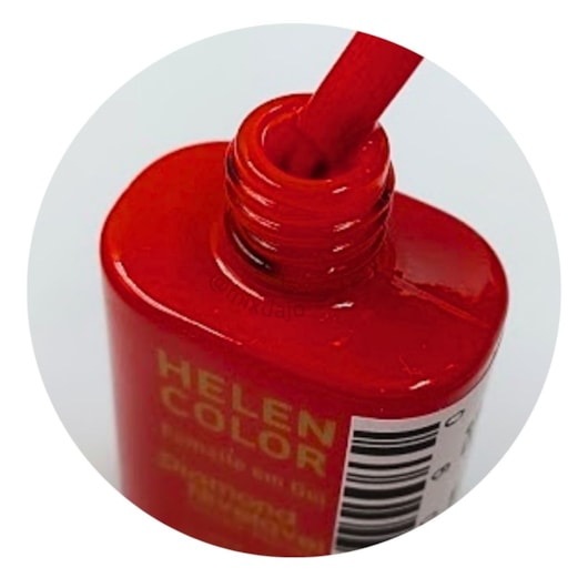 Esmalte em gel Vermelho alaranjado 34 Diamond 15ml Helen Color para unhas