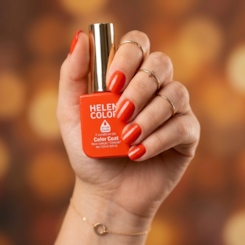 Esmalte em gel Vermelho Alaranjado Helen Color 12ml Conexão 221 Esmalte em gel Vermelho Alaranjado Helen Color 12ml Conexão 221