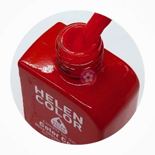 Esmalte em gel Vermelho bordô Helen Color 12ml Conexão para unhas