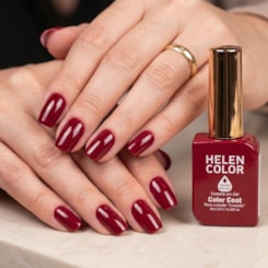 Esmalte em gel Vermelho bordô Helen Color 12ml Conexão