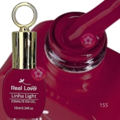 Esmalte em gel Vermelho cereja 155 10ml Real Love Chaveirinho Esmalte em gel Vermelho cereja 155 10ml Real Love Chaveirinho